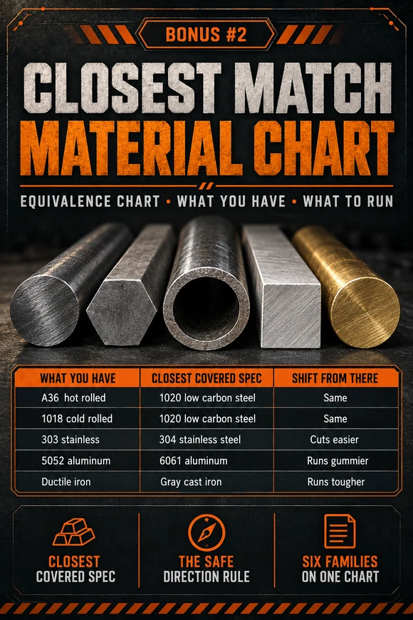 Bonus 2, Closest Match Material Chart