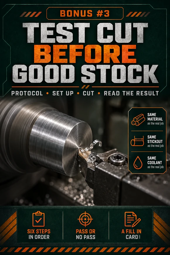 Bonus 3, Test Cut Before Good Stock