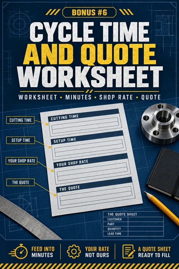 Bonus 6, Cycle Time and Quote Worksheet
