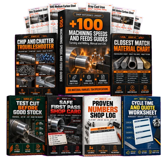 +100 Machining Speeds and Feeds Guides and the six bonuses